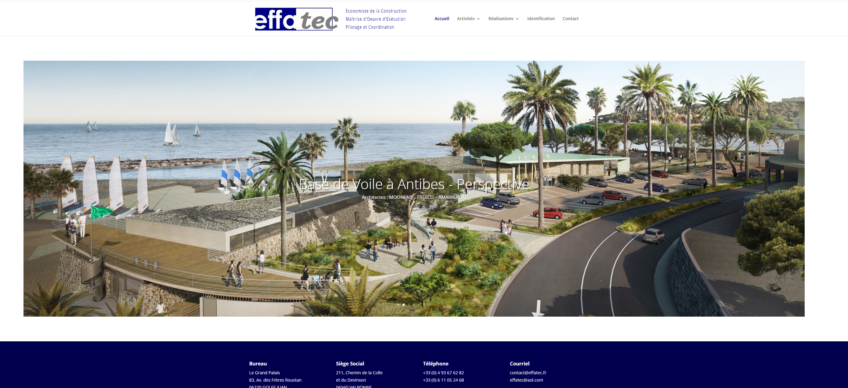 Capture d’écran du site Effatec