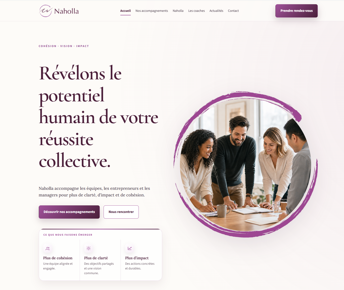 Capture d’écran du site Naholla